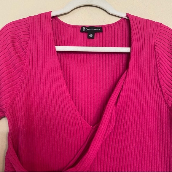I.N.C. Internaional Concepts Fuchsia Pink Knit Sweater Top Size XXL - Picture 6 of 11